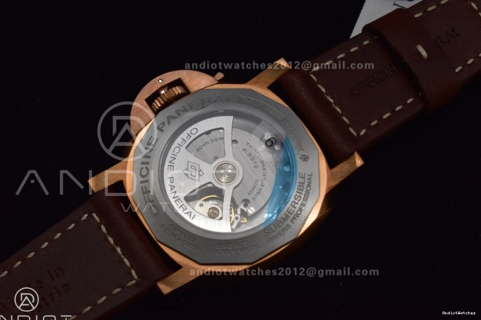 and on Strap 995 V Brown Brown Best P.9010 VSF Clone Bezel Bronzo PAM968 Calfskin Ceramic Dial Edition SunProtective 1:1 0429